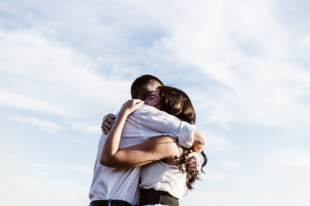 reconciliation hug in public