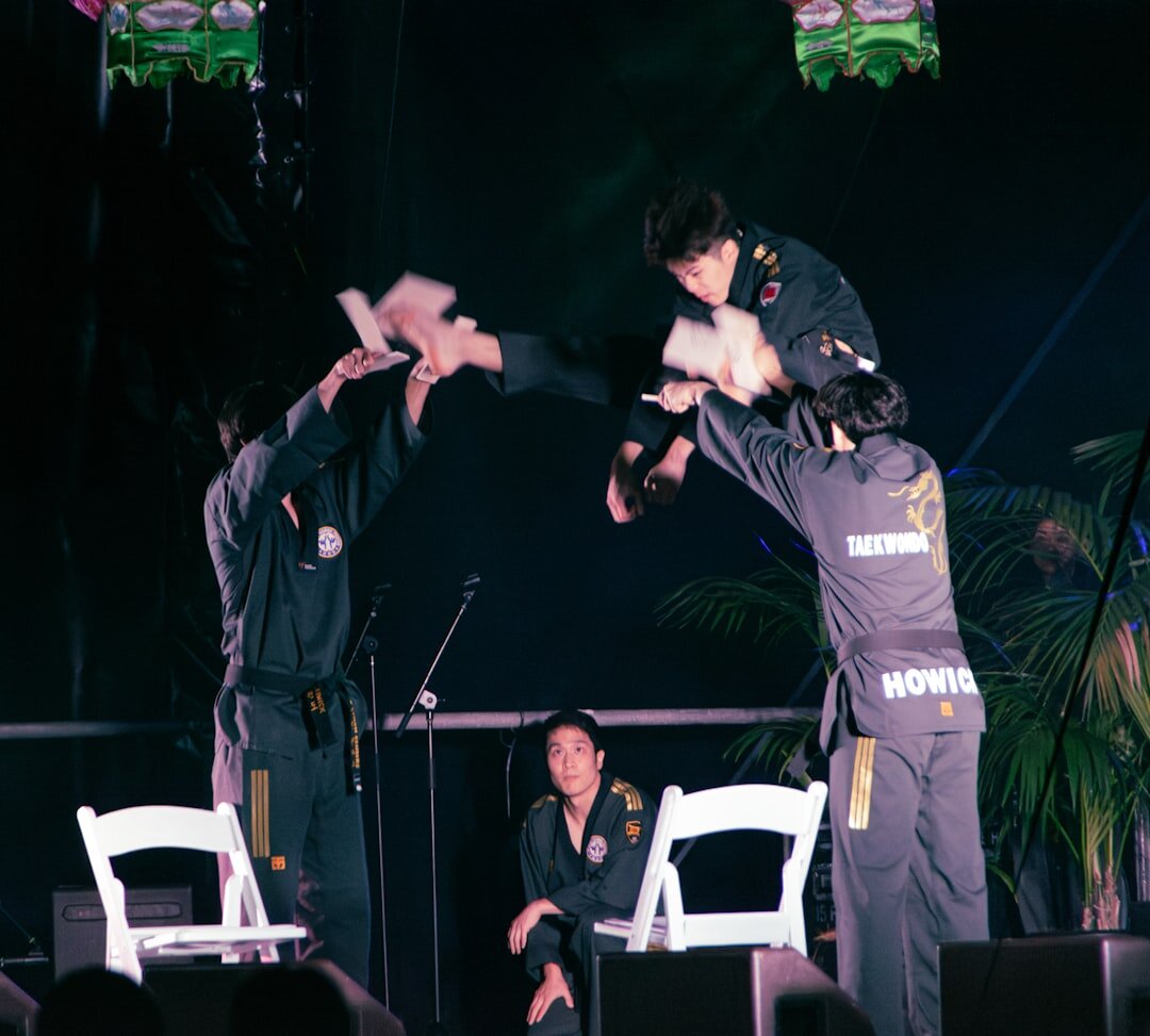 celebrity handshake on stage